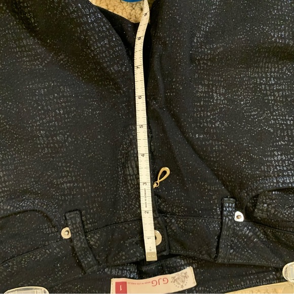 GJG Skinny black pants with shiny snake print size 1 - Picture 2 of 8